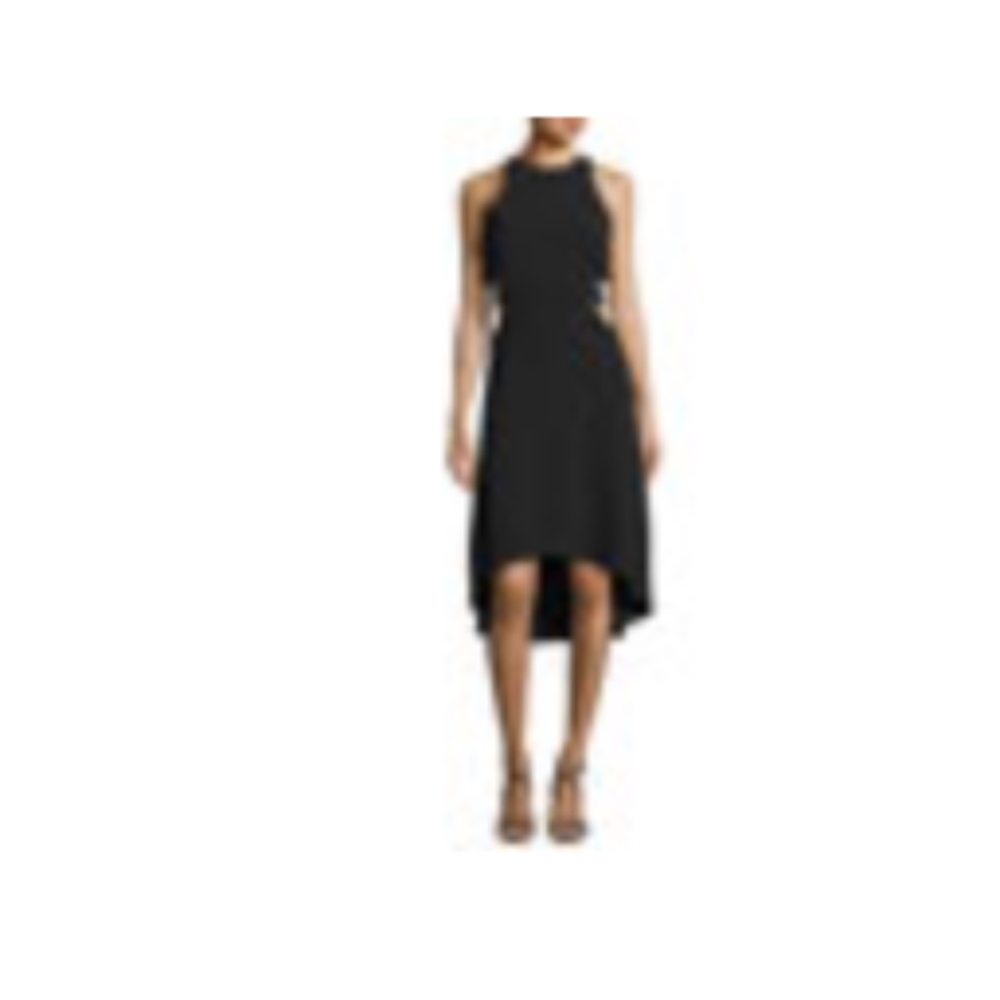 Halston Heritage Cutout Stretch Crepe Cocktail Dre